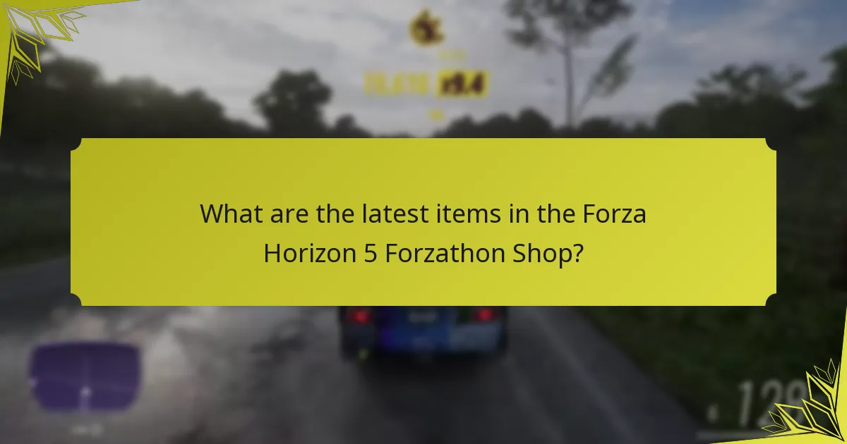 Which items are trending in the Forzathon Shop?